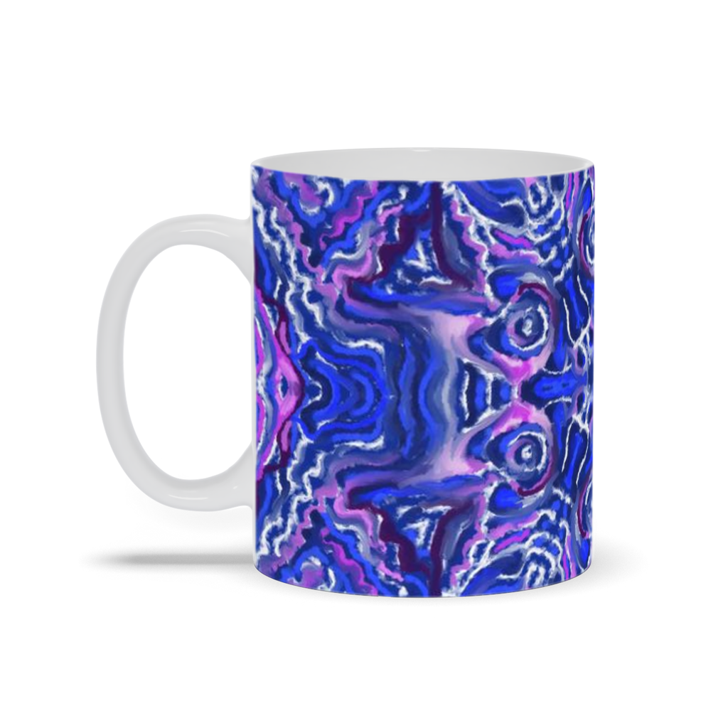 Blue and Purple Artist Painting Mugs by Emmy Spoon