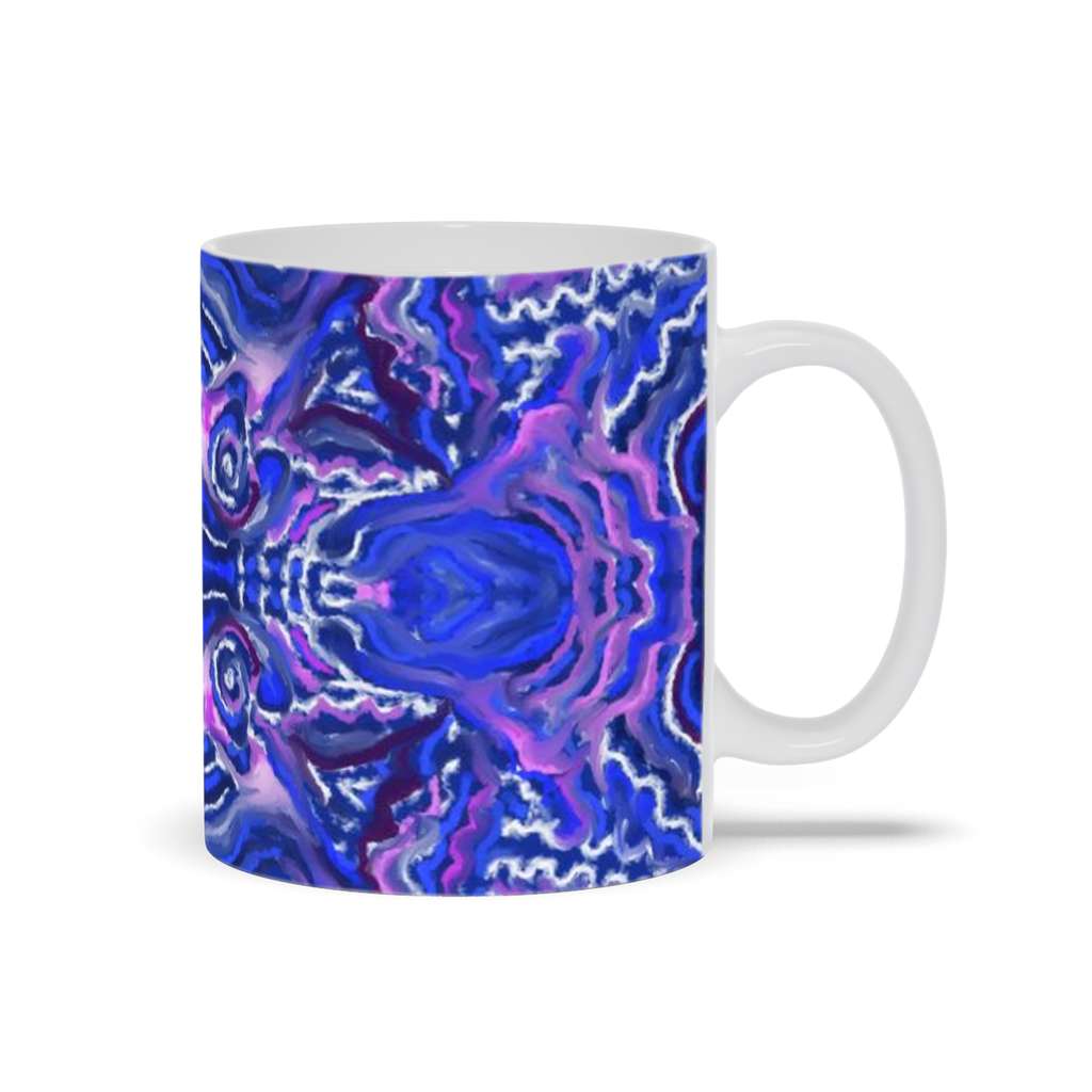 Blue and Purple Artist Painting Mugs by Emmy Spoon