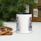 Watercolor Cat Mug with Color Inside