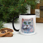 Watercolor Cat Mug with Color Inside