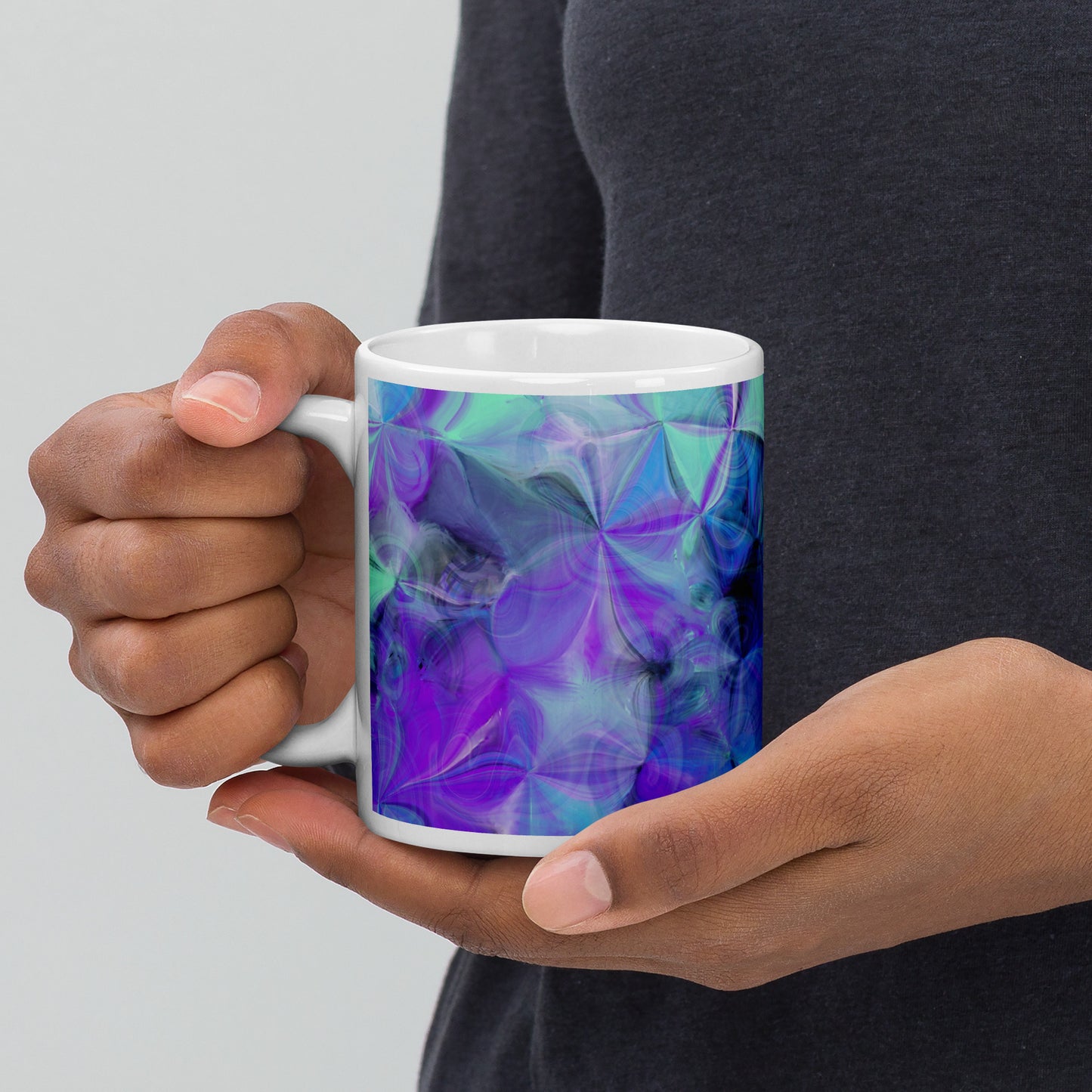 Purple Abstract Glossy Mug